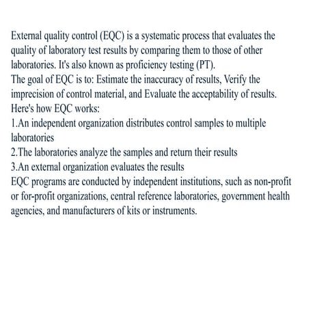 External quality assurance and quality control | PPTX