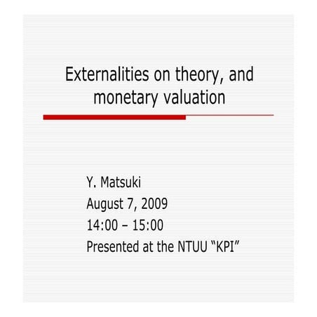 Distinguishing Externalities and Internalization