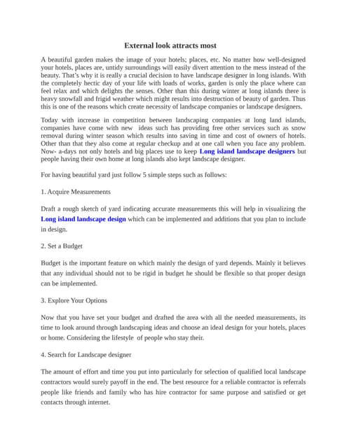 External look attracts most