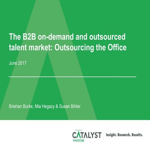 Defining the B2B On-Demand and Outsourced Talent Market