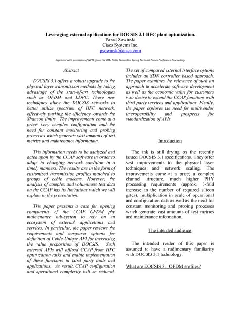Business research applications paper
