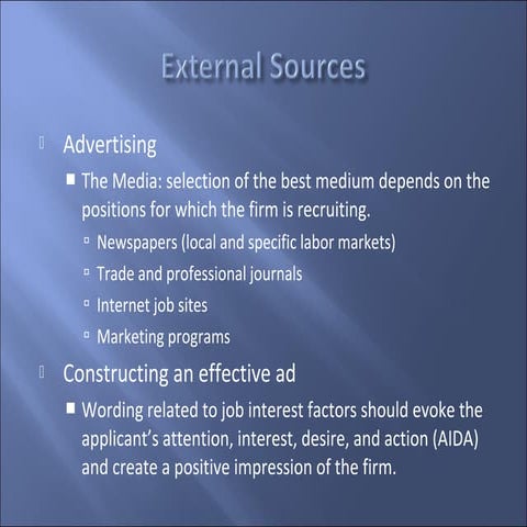 External sources