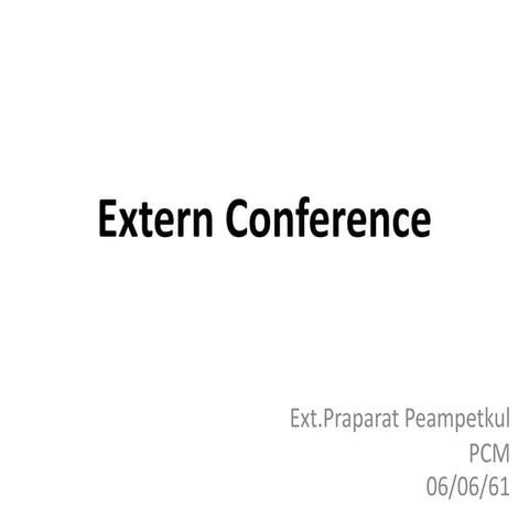 Extern conference praparat