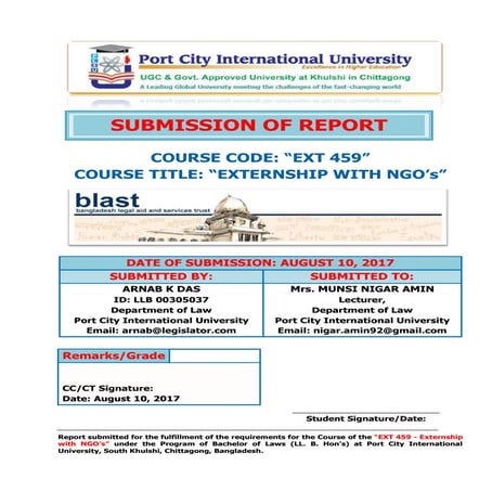 Externship Report | BLAST