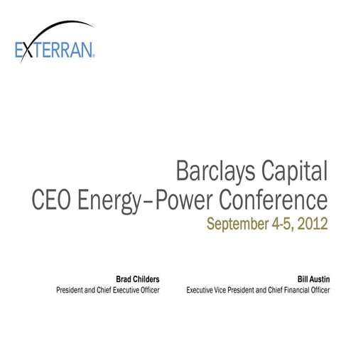 Exterran Partners LP Investor Presentation | PDF