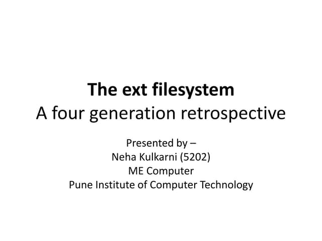 Ext filesystem4