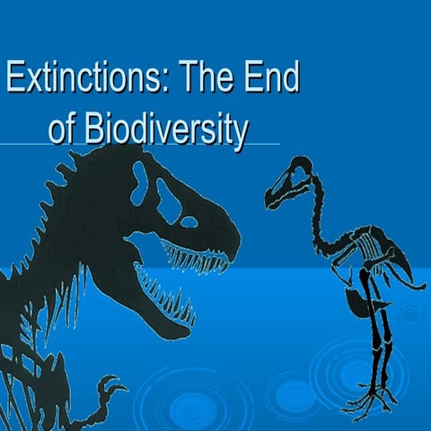 Extinction of biodiversity