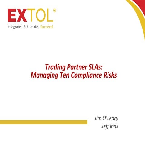 Trading Partner SLAs: Managing Ten Compliance Risks