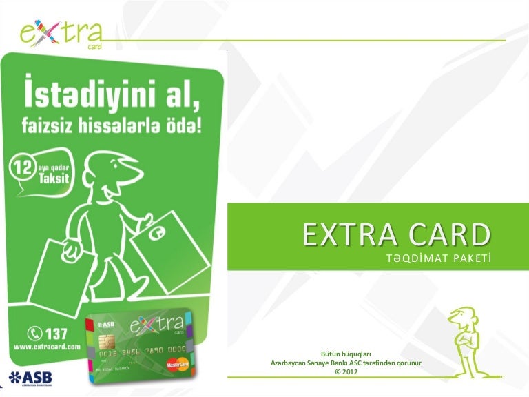 ASB BANK Extra card presentation