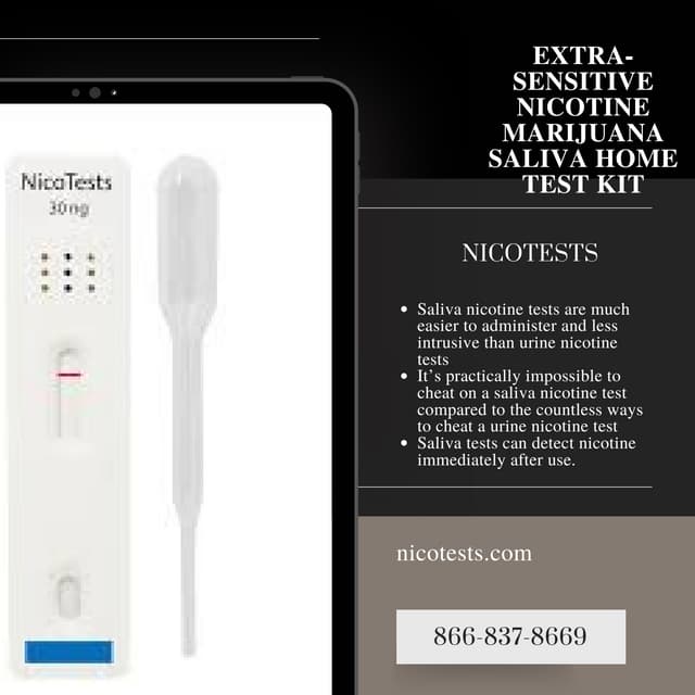ExtraSensitive Nicotine Marijuana Saliva Home Test Kit PDF