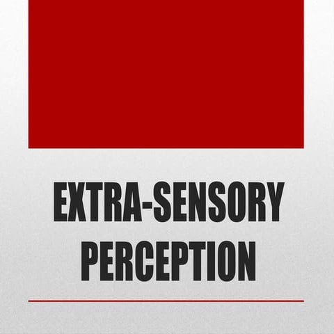 Extra-Sensory Perception (ESP)