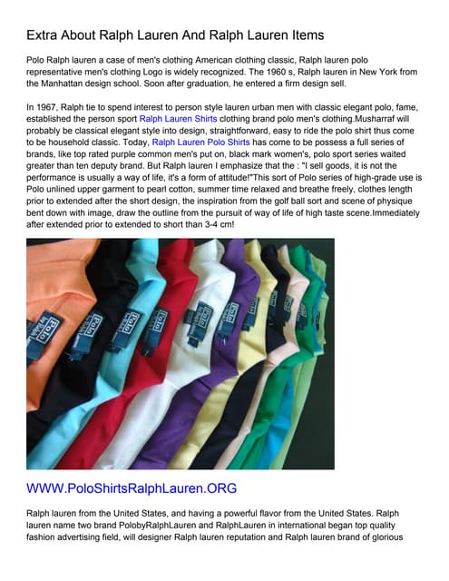 Extra About Ralph Lauren And Ralph ...