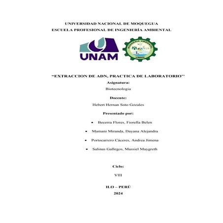 EXTRACCION DE ADN DEL PLATANO EN LABORATORIO