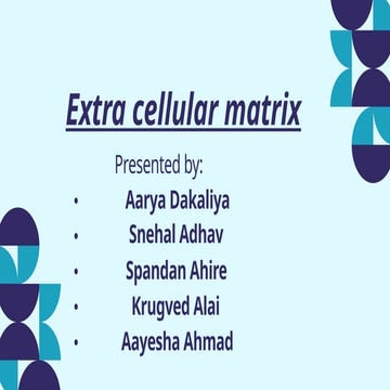 EXTRACELLULAR MATRIX AND ITS COMPONENTS | PPTX