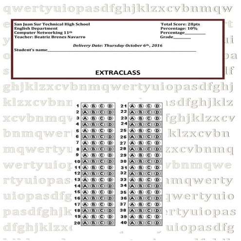 Extraclass info 11th III trimester