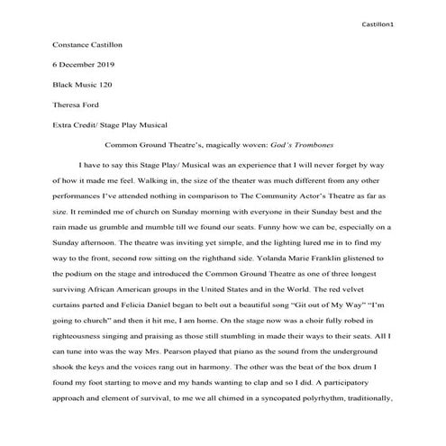 Common Ground Theater Gods Trombones