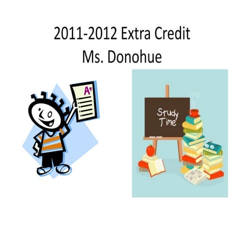 Extra credit 2011 2012