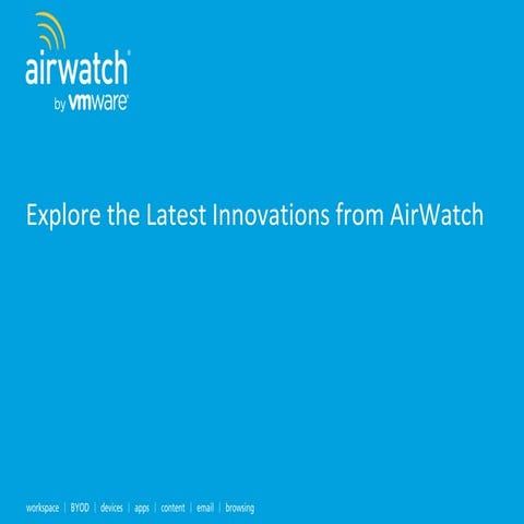 Extract Séminaire Mobilité AiM & AirWatch
