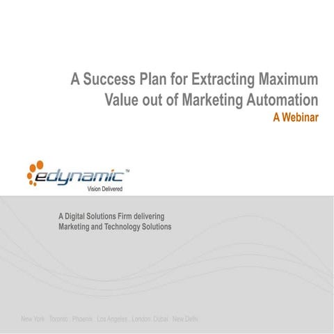 Extracting Maximum Value out of Marketing Automation