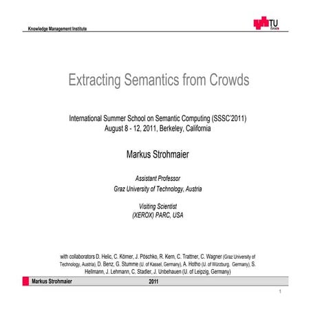Extracting semantics from crowds