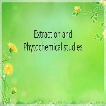Extraction of herbal drugs