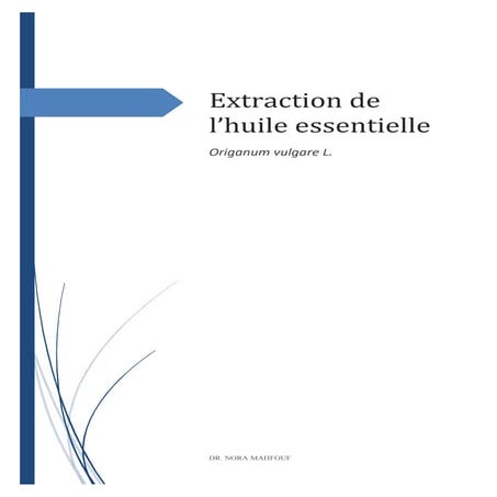 Extraction de l'huile essentielle 
