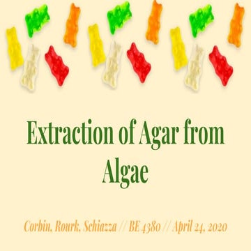 Extraction of Agar from Algae