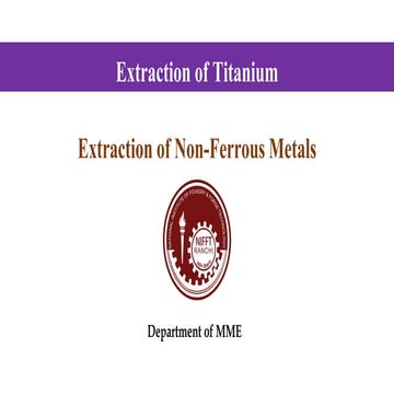 Extraction of Titanium