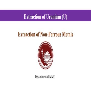 Extraction of Uranium (U) 