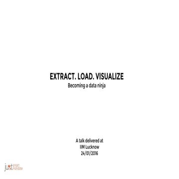 EXTRACT, LOAD, VISUALIZE Become a Data Ninja