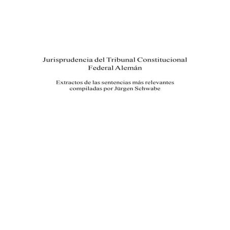 Extracto de jurisprudencia alemana casos relevantes