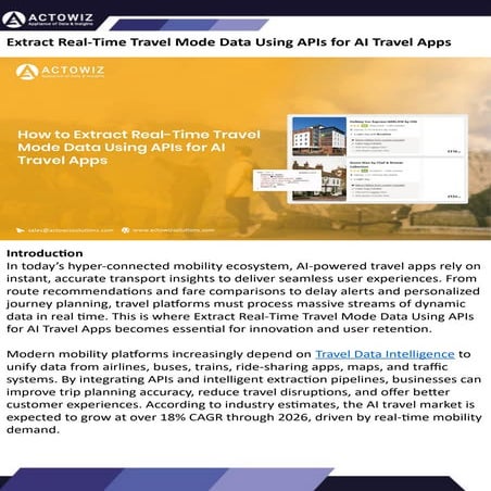 Extract Real-Time Travel Mode Data Using APIs for AI Travel Apps.pptx