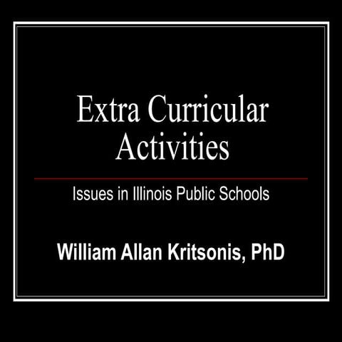 Extra Curricular Activities - Dr. W.A. Kritsonis