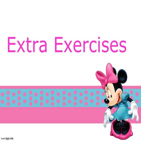Extra exercises
