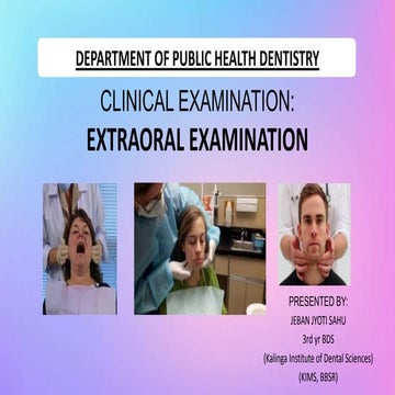 Extraoral examination(PHD) by Jeban Jyoti Sahu