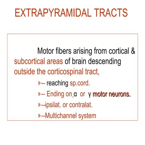 Extrapyramidal system by Dr. Sunita M. Tiwale, Prof in Physiology,D. Y. Patil...