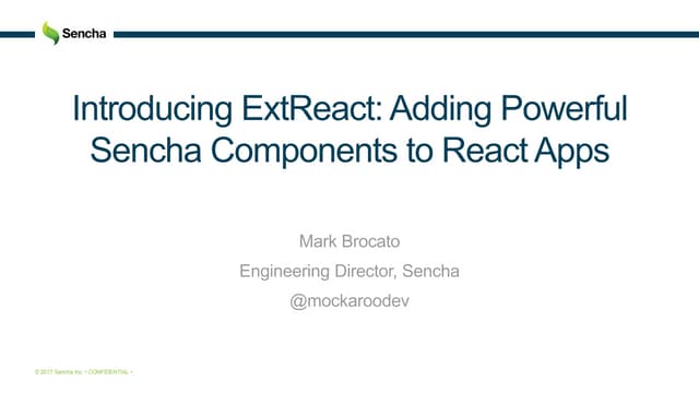Introducing ExtReact: Adding Powerful Sencha Components to React Apps