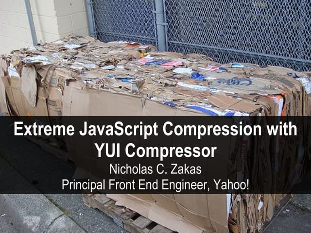 Extreme JavaScript Compression With YUI Compressor
