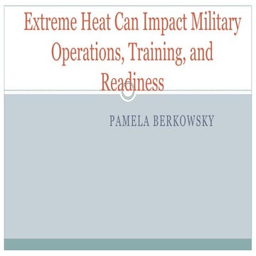 Climate Change -- Dangers of Heat Wave | PPTX