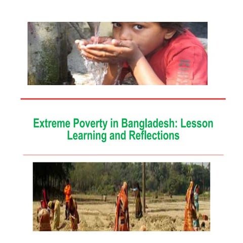 Extreme poverty in Bangladesh: lessons, learnings and reflections