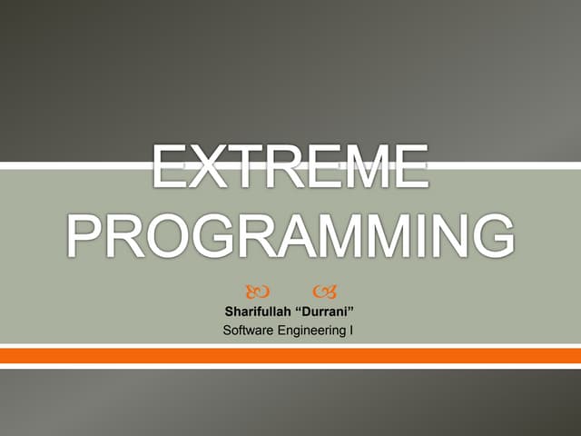 XP (Extreme programming) SE1 | PPT