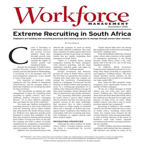 Extreme Recruiting In South Africia