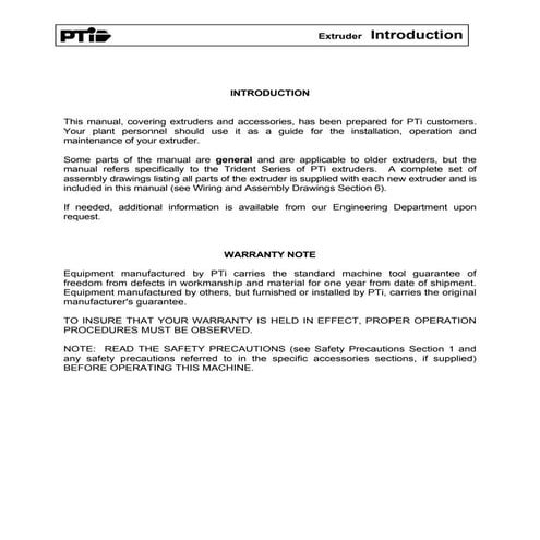 Extruder Manual Less System Essentials