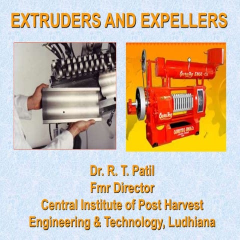 Extruders and expellers | PPT