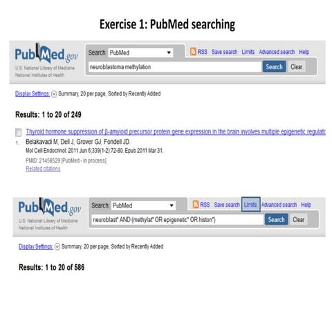 Scientific literature managment - exercises