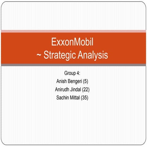 Exxon strategic analysis