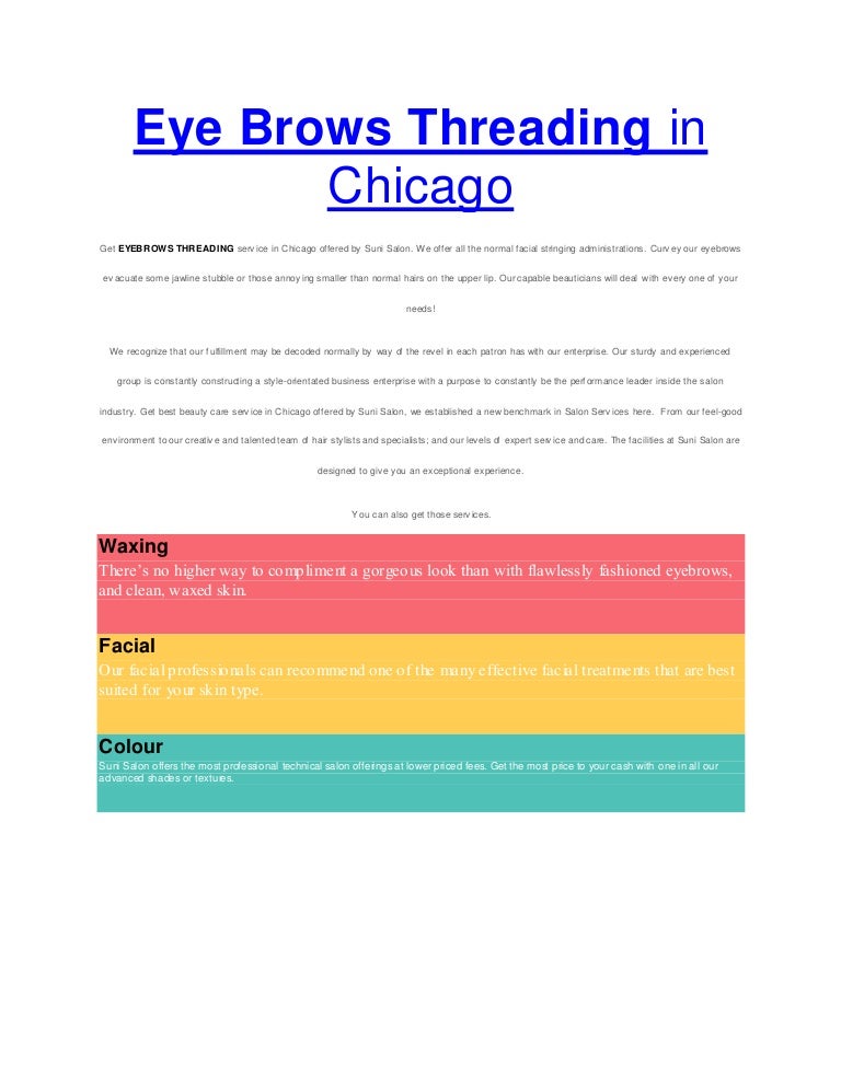 Eye Brows Threading In Chicago Suni Salon