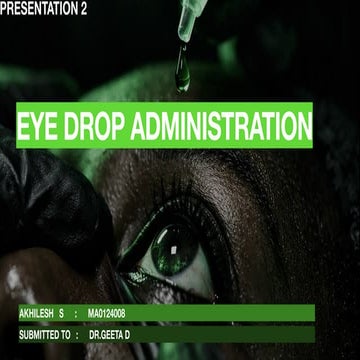 Eye instillation and ointment | PPTX