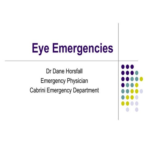 Eye emergencies