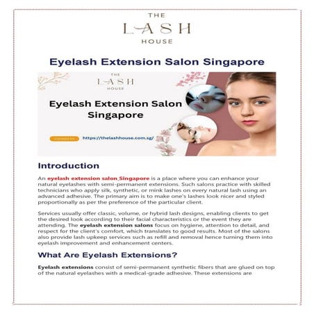 Eyelash Extension Salon Singapore | The Lash House